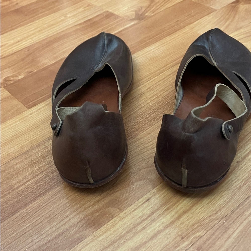 CYDWOQ Handmade Brown Leather Women's Shoes Mary Jane Size 6.5 - Picture 3 of 6
